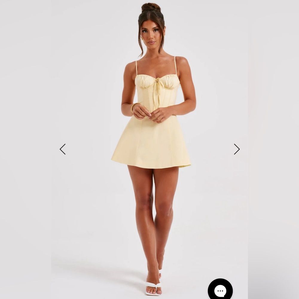 LACEY MINI DRESS - LEMON